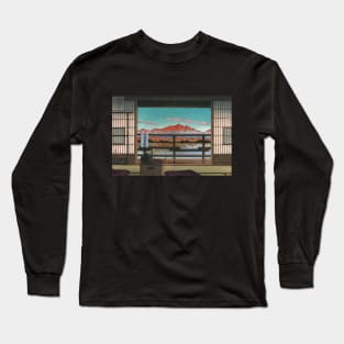 Morning at the Arayu Hot Spring Resort by Kawase Hasui Long Sleeve T-Shirt